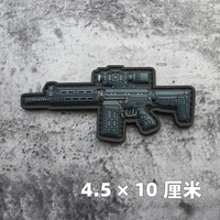 Offre Spéciale nouvelle Mini arme PVC patchs en gros sac à dos vêtements décoration Applique Durable LOGO personnalisé 3D PVC Patch pistolet