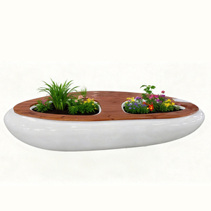 Bancs décoratifs en FRP pour l'extérieur, résistants aux intempéries, pour les jardins extérieurs des bibliothèques - Product Image 3