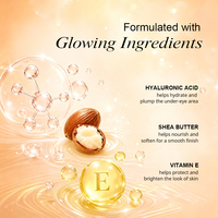 Crème Correctrice Éclaircissante Anti-Cernes OEM pour Peaux Foncées, Fond de Teint Liquide Mat Haute Pigmentation Waterproof pour Femmes