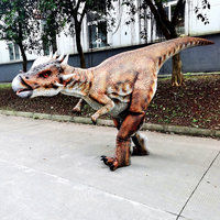   Costume de dinosaure animatronique léger pour fête sur le thème des dinosaures, Styxosaurus, costume de dinosaure robotique marchant pour spectacle