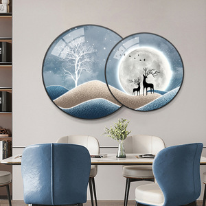 <span class=keywords><strong>2025</strong></span> mới nhà hàng trang trí hiện đại sang trọng Hươu 5D hình ảnh pha lê sứ trang trí sơn Vòng - Product Image 5