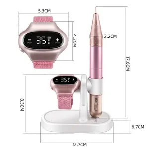Lime à ongles électrique sans fil contrôlée par bracelet, 35000 tr/min, avec corps en alliage, lime à ongles portable pour manucure, salon et usage domestique - Product Image 5