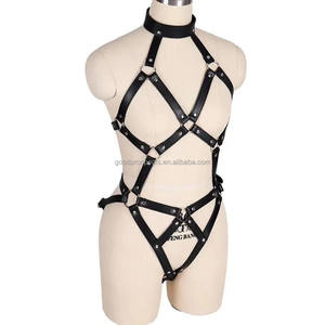 Sexy <span class=keywords><strong>Bondage</strong></span>-Kleidung für Frauen SM Erwachsenen-Set Verführerische Enge PU-Leder-Accessoires mit Gürtel Großhandel - Product Image 2