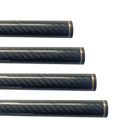 Queue de billard en fibre de carbone personnalisée de haute qualité Tête de 11.5mm à 12.4mm Taille de pointe de 13mm Bâton de billard et de billard avec joint en acier inoxydable