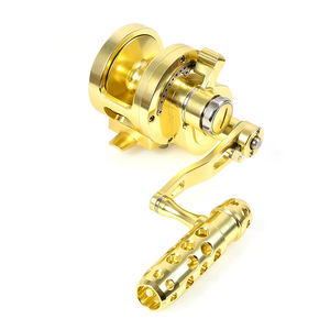 Promotion : Moulinets de pêche à la traîne haute vitesse avec double frein, moulinet à tambour métallique, accessoires de pêche, moulinet de jigging pour bateau - Product Image 1