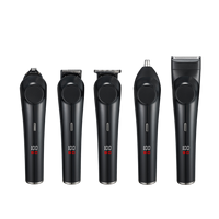 Lame réglable de tondeuse à cheveux sans fil professionnelle, charge USB, batterie au lithium, kit de toilettage de barbe pour hommes