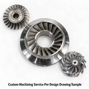 Cuchillas de Impulsor de Turbina de Agua de Aluminio Billet Mecanizadas por CNC de 5 Ejes, Impulsores de Bomba de Agua Centrífuga de Turbina de Compresor de Titanio - Product Image 1