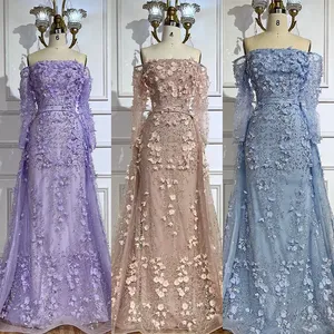 Vestido de noche de sirena con cordones en la espalda sin tirantes personalizado 2024 con sobrefalda y apliques para ocasiones formales LA72641 - Product Image 2