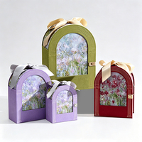 Boîte cadeau portable pour mariage, motif Jardin de Monet, emballage souvenir avec ruban et nœud, emballage haut de gamme pour la Saint-Valentin, fabricant en gros