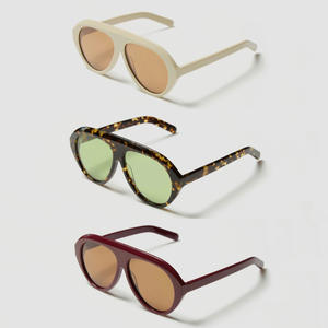 Gafas <span class=keywords><strong>de</strong></span> Sol Personalizadas con Logotipo, <span class=keywords><strong>Lentes</strong></span> Polarizadas TAC Retro Modernas, Monturas Redondas <span class=keywords><strong>de</strong></span> Acetato Extra Grandes <span class=keywords><strong>de</strong></span> Alta Calidad para Hombre y Mujer - Product Image 3