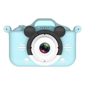 كاميرا فيديو رقمية للأطفال 1080P HD لعبة قطة كلب وحيد القرن لعبة كاميرا للأطفال لصور السيلفي للأطفال