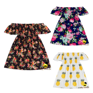 Robe longue de princesse féerique à volants et épaules dénudées pour bébé fille avec prix - Product Image 1