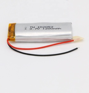 102053 1200mAh 3,7 V high capacity size rechargeable small polymer lithium ion battery cell pack - Product Image 3
