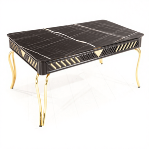 Sahra Coffee <b>Table</b> Faux Marble Top Metal Frame Modern Design Living Room Furniture Convertible Turkey Origin - Product Image 1