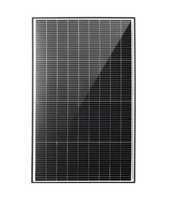 Panneau solaire monocristallin 100W 12V à cadre noir en verre 873x525x25mm, panneau PV rigide fixe pour camping-car, cabane, abri hors réseau