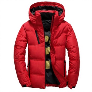 <b>Men's</b> Winter Hooded Waterproof Canvas <b>Down</b> <b>Jacket</b> 65% <b>Down</b> <b>Filled</b> Windproof Casual Zipper Coat Plus Size - Product Image 4