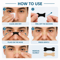 Bande respiratoire nasale élastique personnalisée avec support physique pour le pont nasal pour les soins nasaux quotidiens