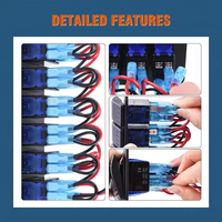 Nouveau panneau de commutation à bascule étanche IP65 8 gangs 12V/24V avec lampe bleue, interrupteur à bascule en aluminium pour voiture et bateau