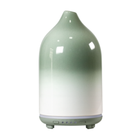 Diffuseur d'huiles essentielles en céramique 100 ml, humidificateur ultrasonique à brume froide avec minuterie intelligente et lumière LED 7 couleurs pour la décoration de la maison