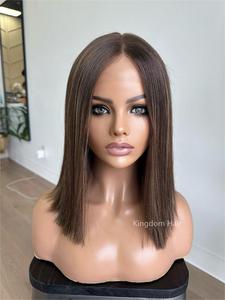 Parrucca Ebraica Kingdom Luxe con Top in Pizzo, Capelli Europei Marrone Scuro con Mèches, Base in Seta e Frontale in HD Lace per Donne con Perdita di Capelli - Product Image 3