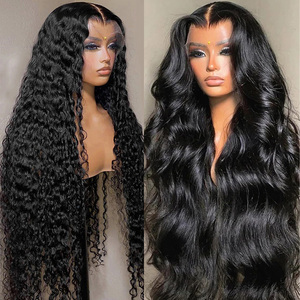 Pelucas <span class=keywords><strong>Humanas</strong></span> 13x4 Transparente HD-Spitze Front Echthaar Perücke Körper Deep Wave 13x6 Hd Spitze Frontal Perücken für amerikanische schwarze Frauen - Product Image 2