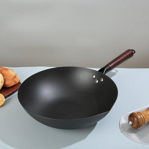 Wok traditionnel chinois en fonte Style japonais carré en acier au carbone avec <span class=keywords><strong>poignée</strong></span> <span class=keywords><strong>amovible</strong></span> pour cuisinière à induction à gaz - Product Image 3