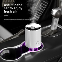 Diffuseur d'aromathérapie avec veilleuse, pulvérisateur de parfum automatique avec minuterie, USB/à piles, silencieux, pour la maison et la salle de bain, désodorisant