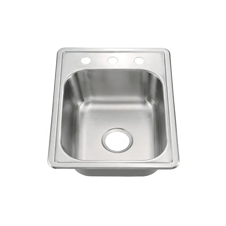 Stainless Steel Sink Countertop Top Mount Single Bowl One Hole Three Holes Kitchen Sink