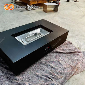 Table de foyer extérieur rectangulaire au gaz pour jardin moderne - Product Image 2