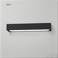 Applique murale LED moderne noire en alliage d'aluminium IP65 - Luminaire extérieur mural - Garantie de 3 ans pour véranda et patio