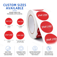 Rouleau d'étiquettes autocollantes en vinyle PVC imprimées sur mesure, imperméables, pour logos, marques et emballages