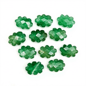 Quartz vert naturel en forme de nuage, 14 mm, facetté, sculpté, pierre précieuse, breloque en cristal pour la fabrication de bijoux, prix de gros, en vrac - Product Image 1