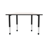 Meubles de salle de classe table trapézoïdale réglable en hauteur table d'activités en bois