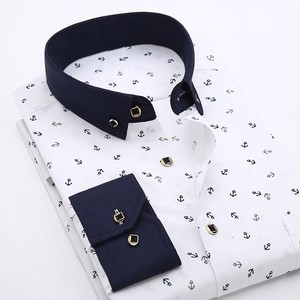 <span class=keywords><strong>Chemise</strong></span> décontractée à manches longues pour <span class=keywords><strong>homme</strong></span>, coupe ajustée, à <span class=keywords><strong>carreaux</strong></span> et imprimé floral, pour le printemps, nouvelle saison - Product Image 5