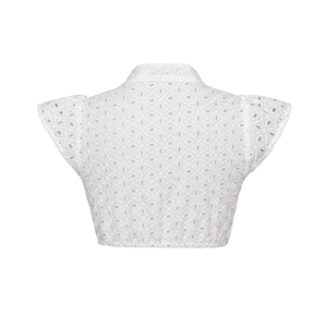 V-cổ Phía trước nút đóng cửa, hình học thêu raglan tay áo dirndlbluse - Product Image 2