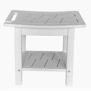 뜨거운 판매 욕실 가구 방수 HDPE 샤워 벤치 미끄럼 방지 재활용 플라스틱 샤워 의자