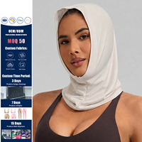 Hijab Sportif Ethnique Uni pour Femme avec Logo Personnalisé, Respirant, Durable, Séchage Rapide, Vente en Gros
