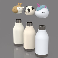 Tapa de Silicona Personalizada para Termo con Diseño de Panda, Jirafa o Unicornio, Apta para Alimentos, Resistente a Impactos y al Calor, Color Personalizado