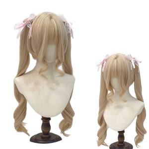 วิกผมโลลิต้า ผมยาวหยิกเป็นหางม้าคู่ สีบลอนด์แพลตตินั่ม ไฟเบอร์คาเนคาลอน ไม่ต้องใช้กาว คลุมทั้งศีรษะ เหมาะกับทุกรูปหน้า - Product Image 2