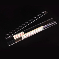 Support de Mahjong américain en acrylique transparent de 20 pouces avec poussoir magnétique pour tuiles de Mahjong