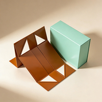 Boîte pliante magnétique en une seule pièce, personnalisée, écologique, en matériaux recyclés, pour cosmétiques, cadeaux de fêtes, avec revêtement UV localisé, portable