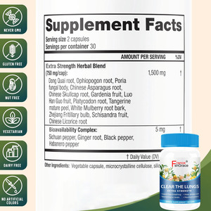 Sıcak satış Hotclear akciğerler kapsüller 60 kapsül erkekler ve kadınlar için denge mukus seviyelerini destekler akciğerler takviyeleri temizlemek - Product Image 3