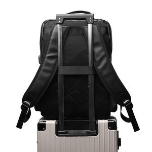 Custom Logo British Retro Soft PU Leather <b>Backpack</b> USB Charging Large Capacity Travel Belt Buckle <b>Backpack</b> - Product Image 3
