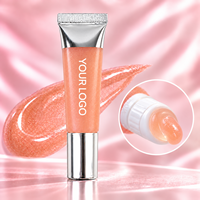 Gloss à lèvres hydratant et longue tenue au peptide et paillettes, baume à lèvres en gros, marque privée