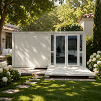Mini-maison conteneur préfabriquée pliable prête à l'emploi à vendre – Structure en acier, design moderne pour villa, supermarché, bureau à domicile