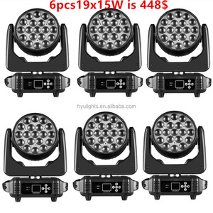 Đèn sân khấu di động <span class=keywords><strong>LED</strong></span> RGBW 19x15W phát ra ánh sáng RGBW cho DJ Club, đèn di động zoom - Product Image 1