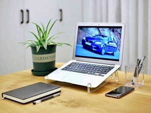 BOSN-soporte portátil de acrílico para ordenador portátil, soporte de refrigeración para portátil, extraíble, Compatible con MacBook Air, Mac Pro - Product Image 5