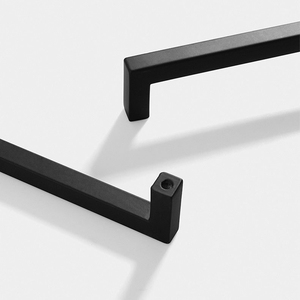 Tirador de Puerta de Gabinete Cuadrado Negro Moderno - Tirador de Cajón de Cocina de Aleación de Aluminio de Lujo, Perilla Minimalista para Armario - Product Image 3