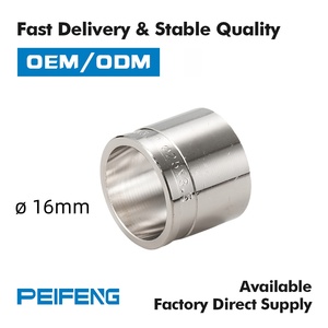 16-32mm mạ điện đồng pex phù hợp nén tay áo Nut Brass tay áo phù hợp pex trượt phù hợp - Product Image 2