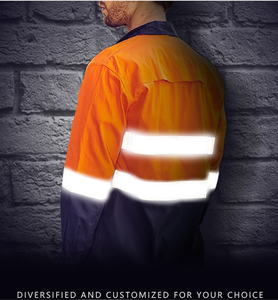 Combinaisons <span class=keywords><strong>de</strong></span> <span class=keywords><strong>Travail</strong></span> <span class=keywords><strong>de</strong></span> <span class=keywords><strong>Construction</strong></span> Réfléchissantes en Coton Personnalisées avec Logo pour le BTP - Product Image 3